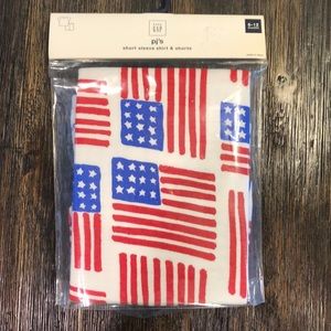 Baby Gap American flag 2 piece pajamas 6-12 month